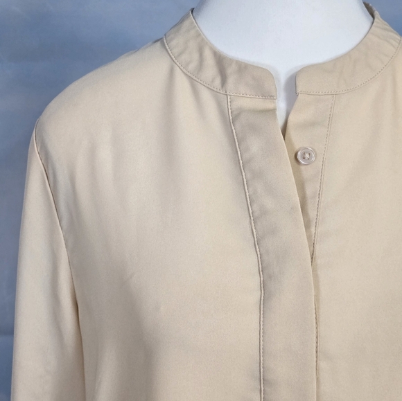 ANNE KLEIN | LOOSE FIT KNEE LENGTH FLORAL SHIRT DRESS - Picture 11 of 16